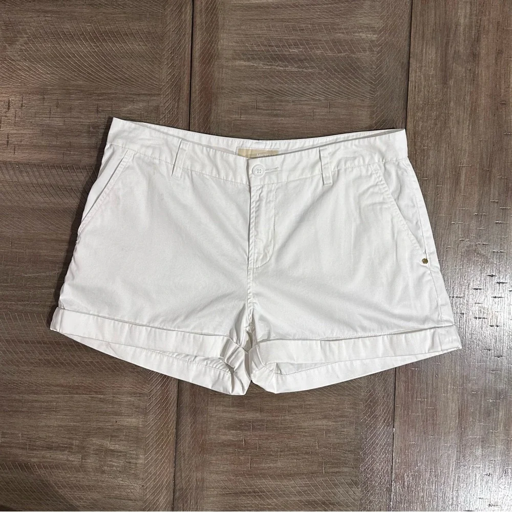 Michael Michael Kors White Rolled Cuffed Shorts size 6 - Picture 11 of 14